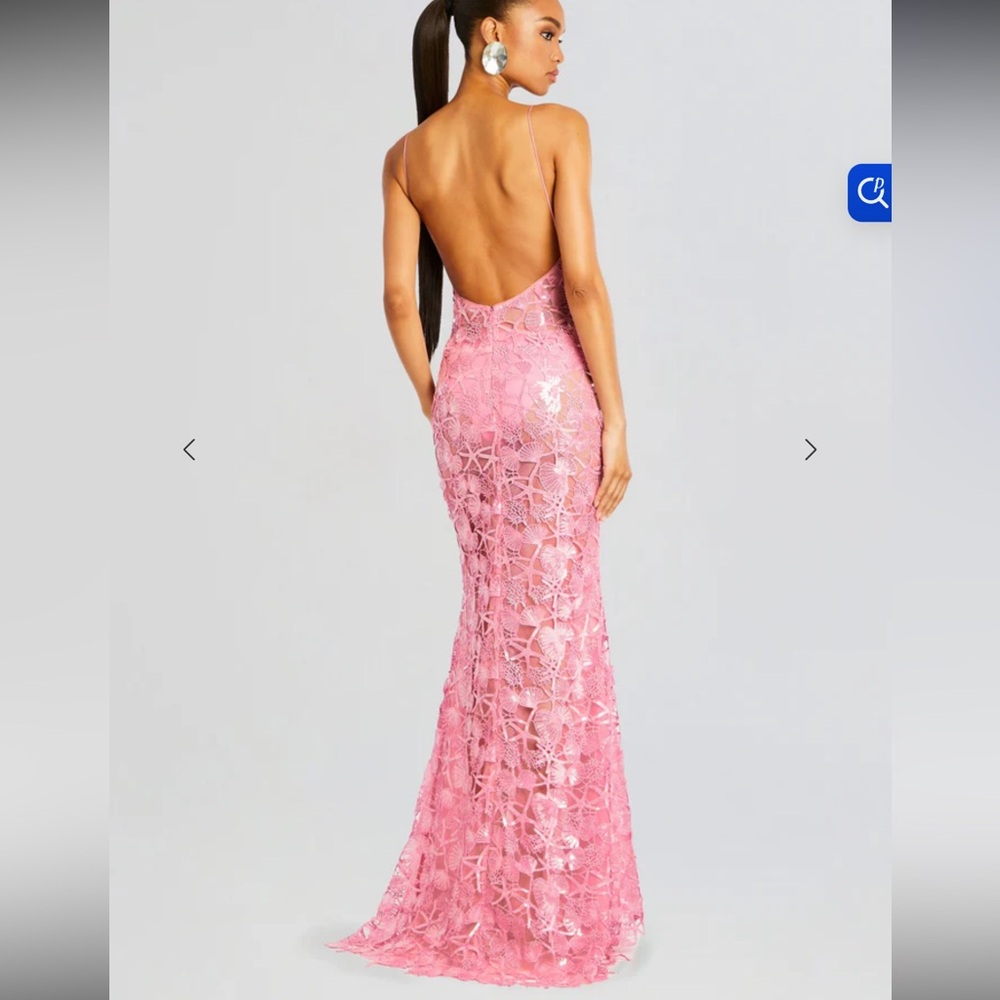 Retrofete Pink Lace Maxi Dress